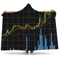 Candlestick Stock Graph Chart Print Hooded Blanket