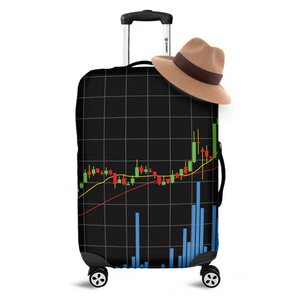 Candlestick Stock Graph Chart Print Luggage Cover
