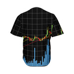 Candlestick Stock Graph Chart Print Men's Baseball Jersey