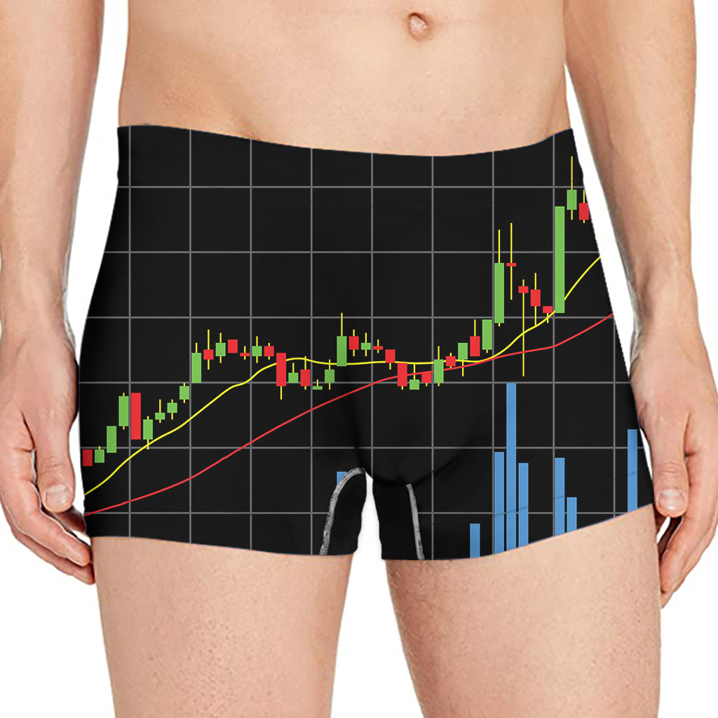 Candlestick Stock Graph Chart Print Men's Boxer Briefs