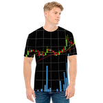 Candlestick Stock Graph Chart Print Men's T-Shirt