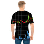 Candlestick Stock Graph Chart Print Men's T-Shirt