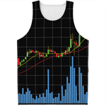 Candlestick Stock Graph Chart Print Men's Tank Top