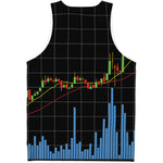 Candlestick Stock Graph Chart Print Men's Tank Top