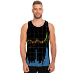 Candlestick Stock Graph Chart Print Men's Tank Top