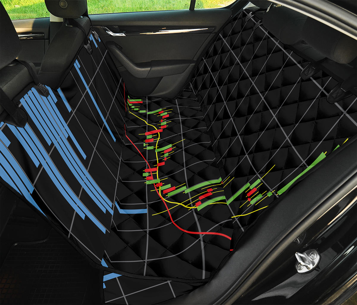Candlestick Stock Graph Chart Print Pet Car Back Seat Cover