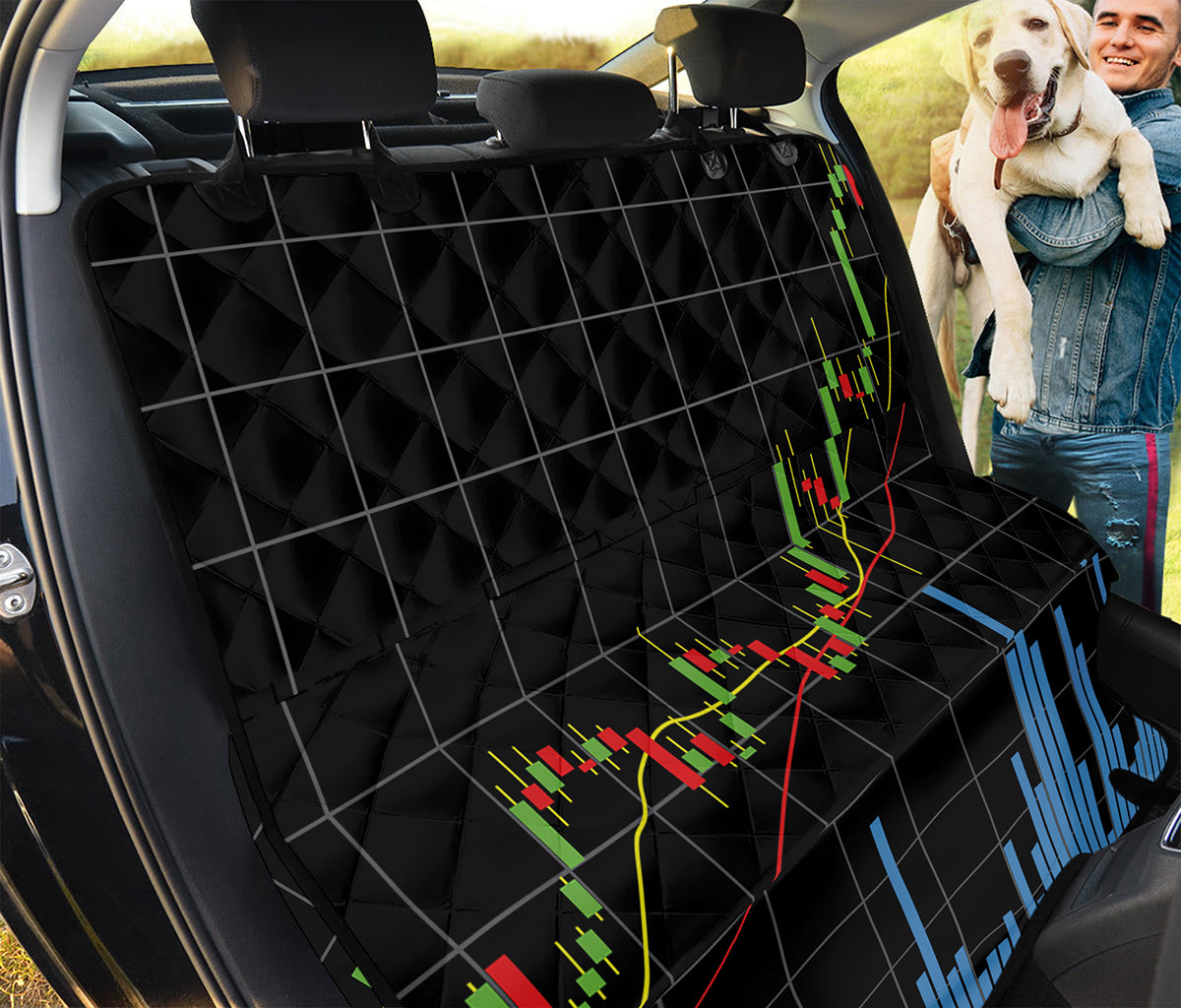 Candlestick Stock Graph Chart Print Pet Car Back Seat Cover