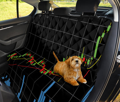 Candlestick Stock Graph Chart Print Pet Car Back Seat Cover
