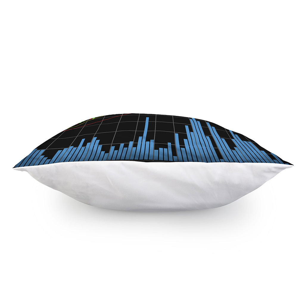 Candlestick Stock Graph Chart Print Pillow Cover