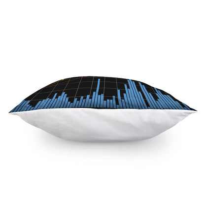Candlestick Stock Graph Chart Print Pillow Cover