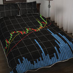 Candlestick Stock Graph Chart Print Quilt Bed Set
