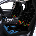 Candlestick Stock Graph Chart Print Universal Fit Car Seat Covers