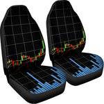 Candlestick Stock Graph Chart Print Universal Fit Car Seat Covers