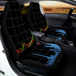 Candlestick Stock Graph Chart Print Universal Fit Car Seat Covers