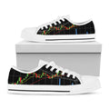 Candlestick Stock Graph Chart Print White Low Top Sneakers