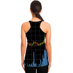Candlestick Stock Graph Chart Print Women's Racerback Tank Top
