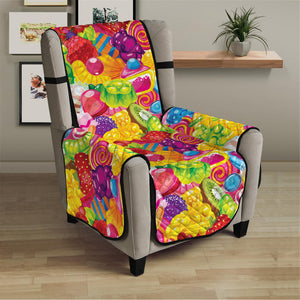 Candy And Jelly Pattern Print Armchair Protector