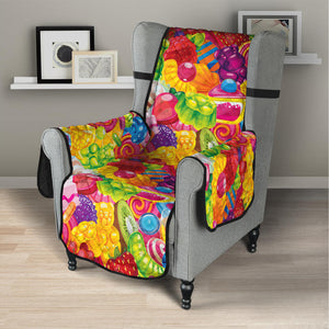 Candy And Jelly Pattern Print Armchair Protector