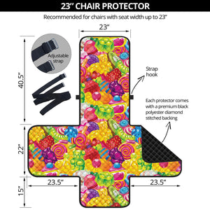 Candy And Jelly Pattern Print Armchair Protector