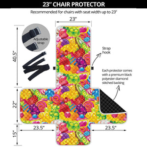 Candy And Jelly Pattern Print Armchair Protector