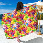 Candy And Jelly Pattern Print Beach Sarong Wrap