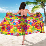 Candy And Jelly Pattern Print Beach Sarong Wrap