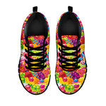 Candy And Jelly Pattern Print Black Sneakers