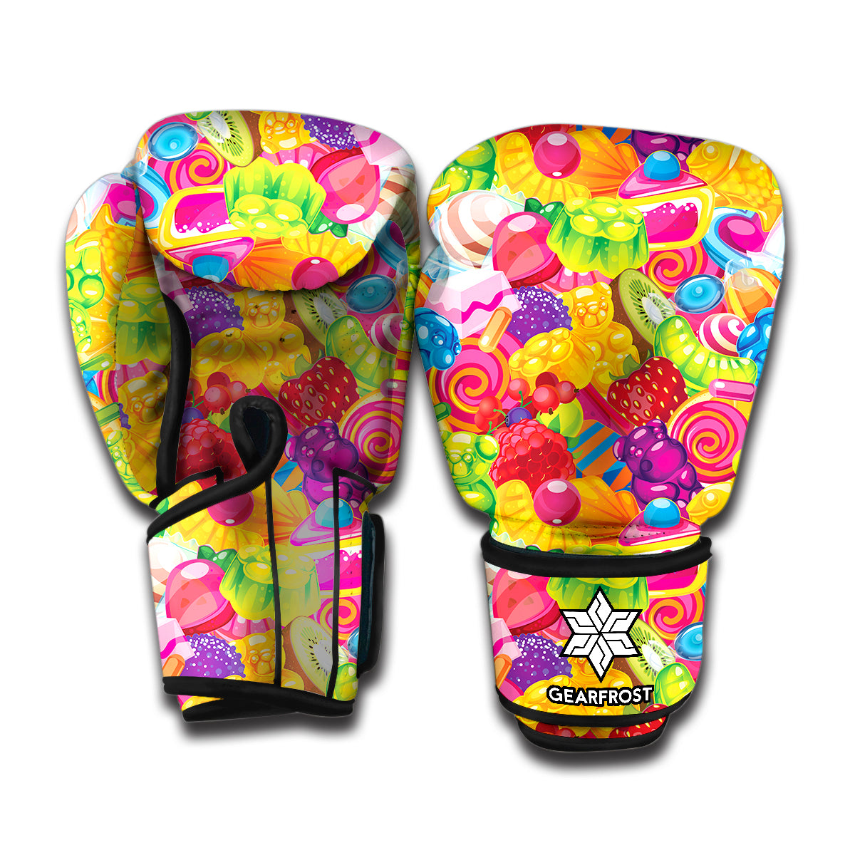Candy And Jelly Pattern Print Boxing Gloves