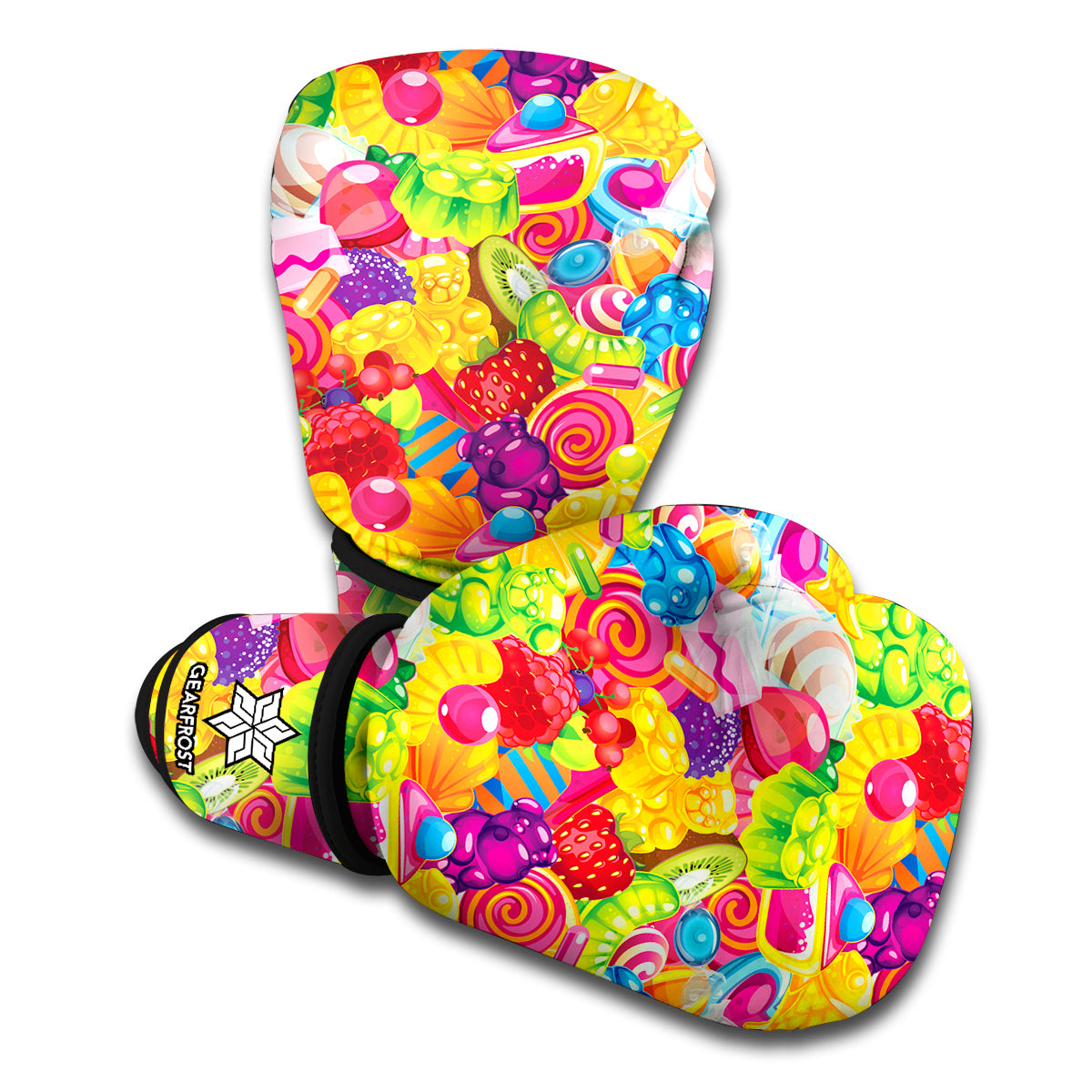 Candy And Jelly Pattern Print Boxing Gloves