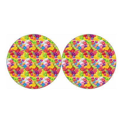 Candy And Jelly Pattern Print Car Coasters