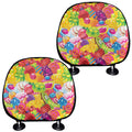 Candy And Jelly Pattern Print Car Headrest Covers