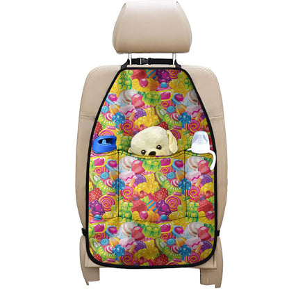 Candy And Jelly Pattern Print Car Seat Organizers