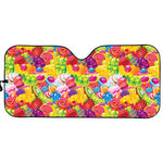Candy And Jelly Pattern Print Car Sun Shade