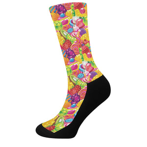 Candy And Jelly Pattern Print Crew Socks