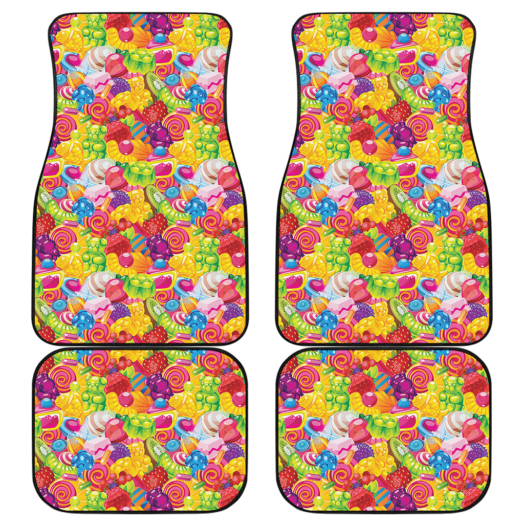 Candy And Jelly Pattern Print Front and Back Car Floor Mats