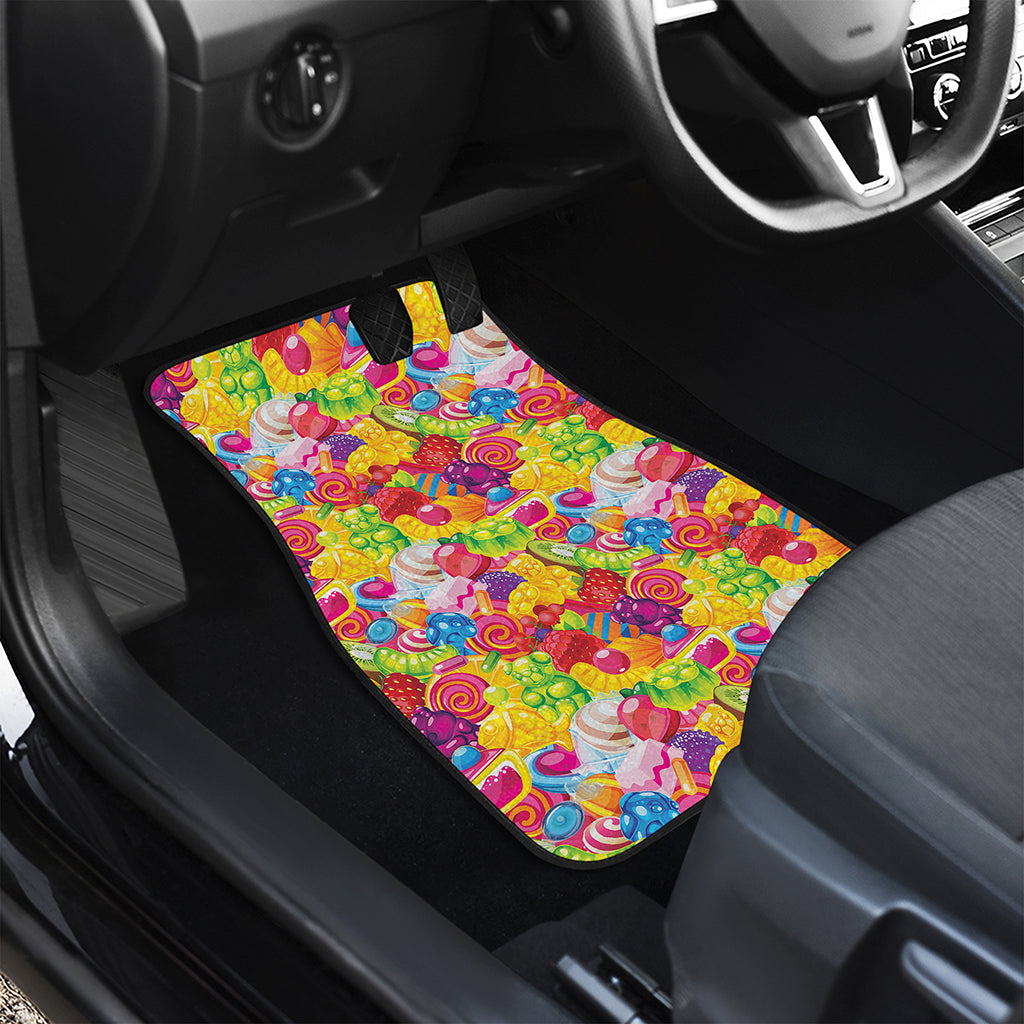 Candy And Jelly Pattern Print Front and Back Car Floor Mats