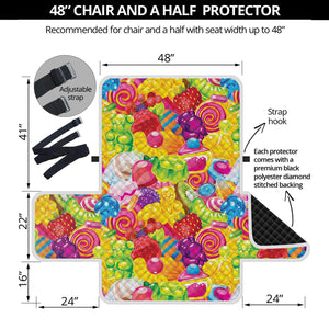 Candy And Jelly Pattern Print Half Sofa Protector