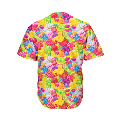 Candy And Jelly Pattern Print Men's Baseball Jersey