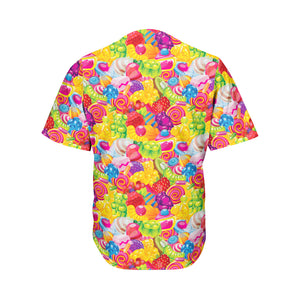 Candy And Jelly Pattern Print Men's Baseball Jersey