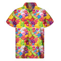 Candy And Jelly Pattern Print Men's Short Sleeve Shirt