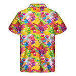Candy And Jelly Pattern Print Men's Short Sleeve Shirt