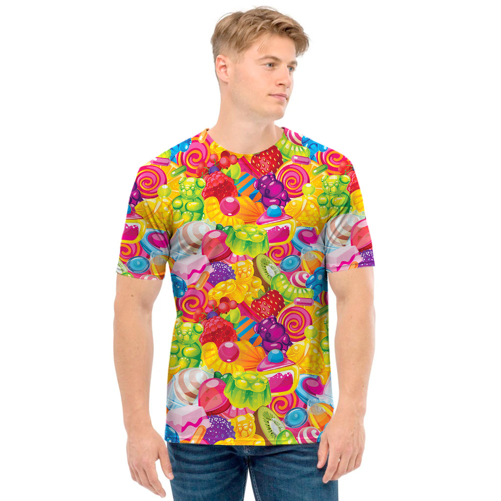 Candy And Jelly Pattern Print Men's T-Shirt