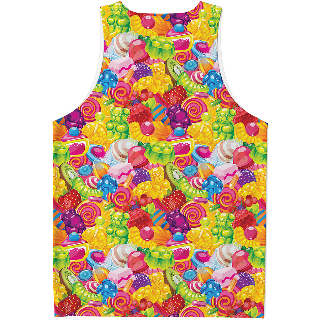 Candy And Jelly Pattern Print Men's Tank Top