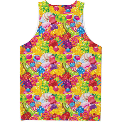 Candy And Jelly Pattern Print Men's Tank Top