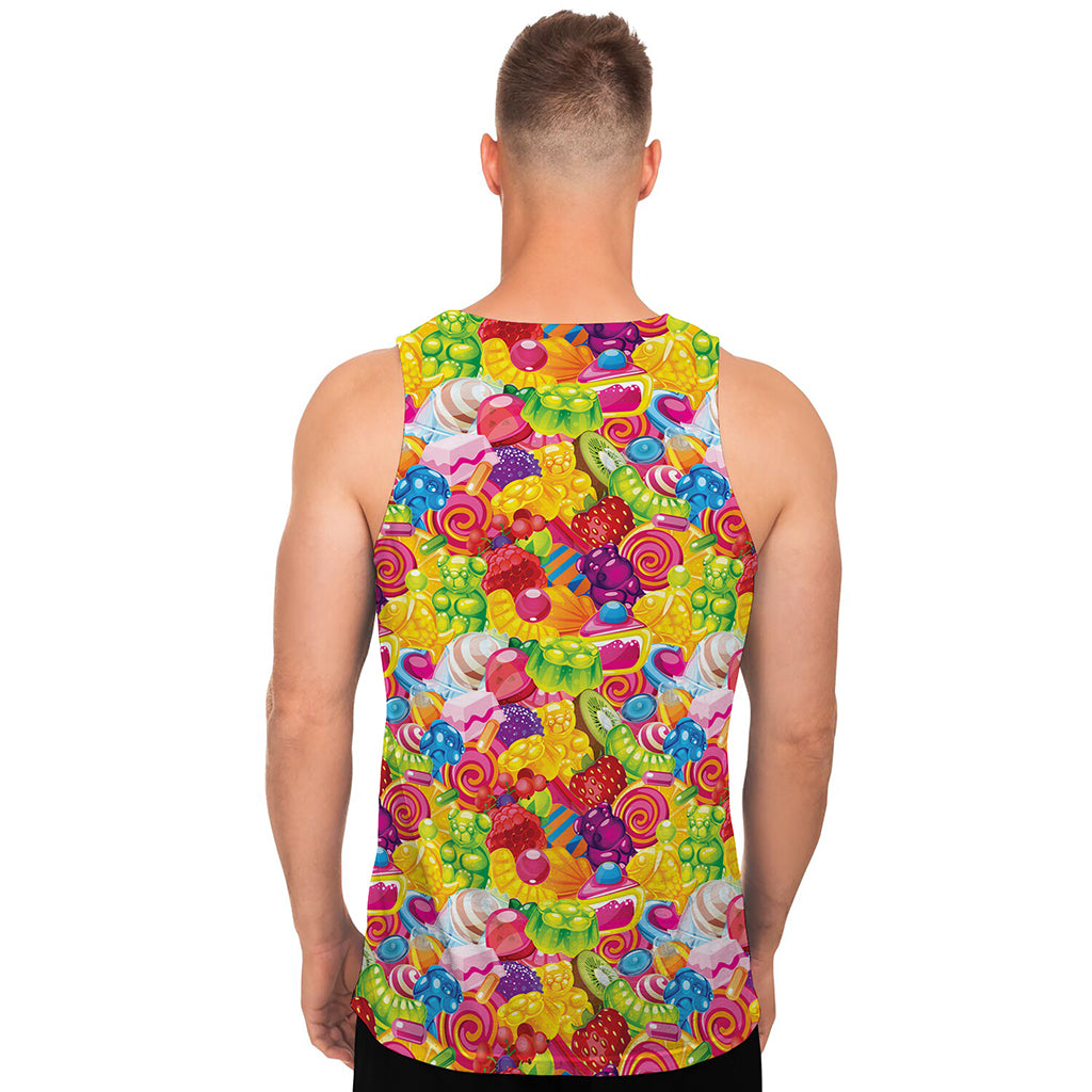 Candy And Jelly Pattern Print Men's Tank Top