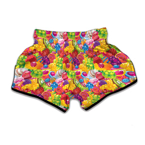 Candy And Jelly Pattern Print Muay Thai Boxing Shorts