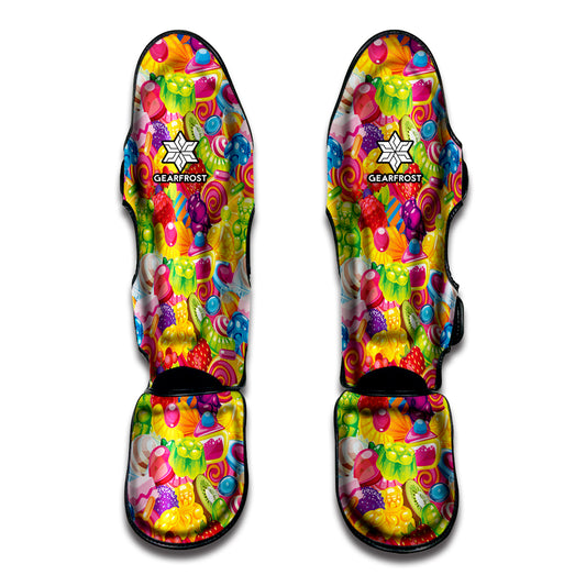 Candy And Jelly Pattern Print Muay Thai Shin Guard