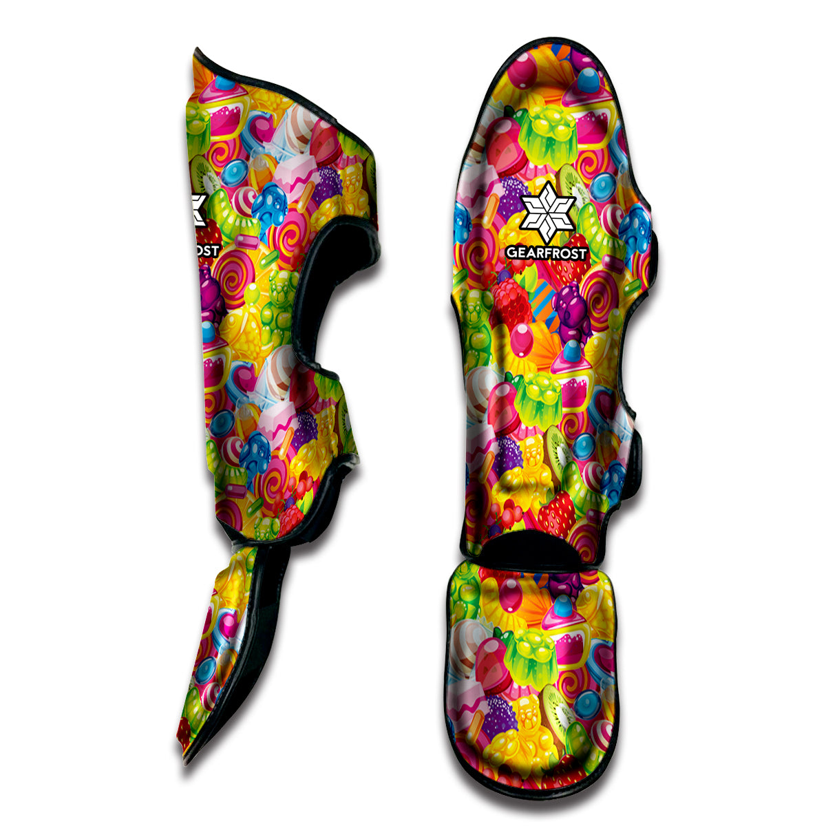 Candy And Jelly Pattern Print Muay Thai Shin Guard