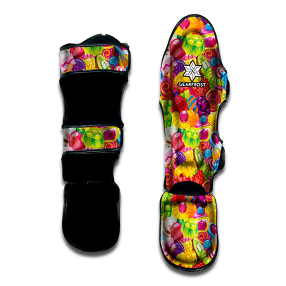 Candy And Jelly Pattern Print Muay Thai Shin Guard