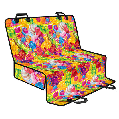 Candy And Jelly Pattern Print Pet Car Back Seat Cover
